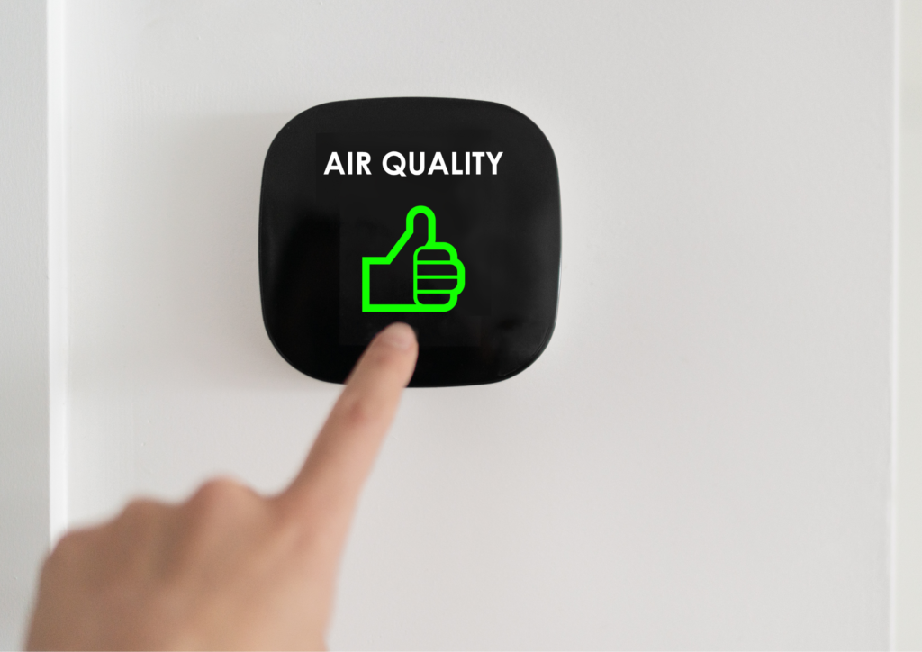 image représentant un bouton indiquant la bonne qualité de l'air 