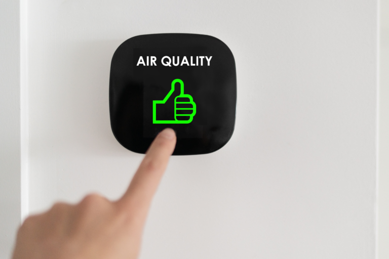 qualite-de-lair image représentant un bouton indiquant la bonne qualité de l'air